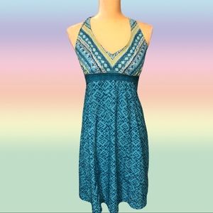 🌟🌟🌟 Athleta summer halter dress 8P blue petite 🌟🌟🌟